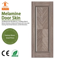 Panneaux de porte en MDF/HDF imperméables pour l'intérieur, design chinois, 3 mm/4 mm, revêtement mélaminé, vente directe d'usine
