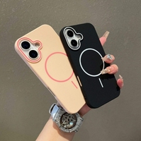 Nouvelle coque de téléphone magnétique sans fil givrée avec protection d'objectif antichoc pour iPhone 17 16 15 14 13 Pro Max (modèle 2025)