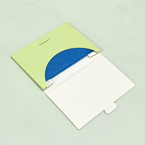 Feuilles absorbantes pour le visage, portables et rafraîchissantes, en film bleu, pour le contrôle du sébum, en lin, pour peaux grasses. - Product Image 4