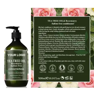 Champú y Acondicionador Natural para el Crecimiento del Cabello de Marca Privada, Sin Sulfatos, Orgánico, con Menta y Árbol de Té, Anticaspa para Hombres - Product Image 5