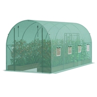 Serre à pied dans la serre Tunnel de jardin pour plantes Abri de stockage PE Couverture 4.5x2x2m