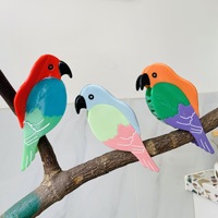 Pince à cheveux créative en forme de perroquet, design unique, en acétate, motif animal de dessin animé, pince requin pour femmes, vente en gros