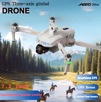 Drone GPS tout-en-un AE60 en fibre de carbone, écran 7,2 pouces, cardan 3 axes, fonction d'évitement d'obstacles et de largage aérien