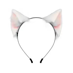 ربطة رأس على شكل أذن للكلب والثعلب والقطة المثيرة للتأثير كوسبلاي مصنوعة يدويًا مرتفعة الطلب