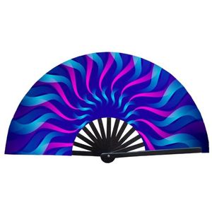 Éventail en bambou peint de 33 cm, artisanat de haute performance avec technique reconnue mondialement - Product Image 4