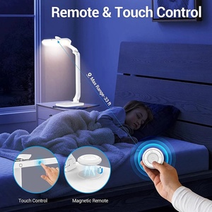 Lampe de bureau LED réglable à télécommande, protection des yeux, rechargeable, commande tactile, gradation progressive, pour lecture et camping - Product Image 6