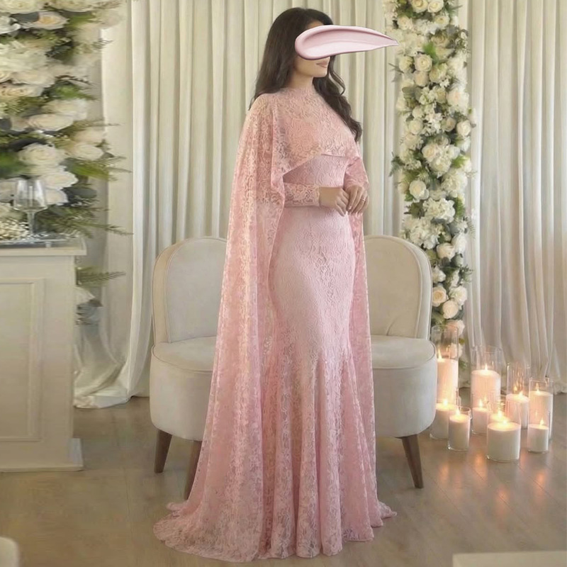 Modest Lace Gown Styles - 2024 New Trend Long Sleeve