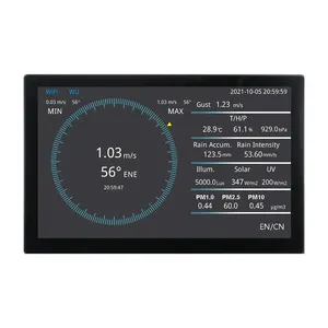 Station météo, affichage des données, enregistreur de données, système d'acquisition, plateforme de surveillance à distance, enregistrement des données, transmission, prise en charge de la carte SD - Product Image 1