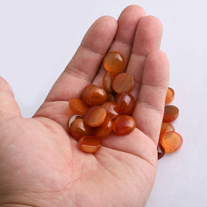 หินอัญมณีทรงหลวมแบบธรรมชาติกึ่งมีค่าสีแดงลูกไม้อาเกตและพลอยหลังเบี้ยทรงกลมสีนิล - Product Image 2