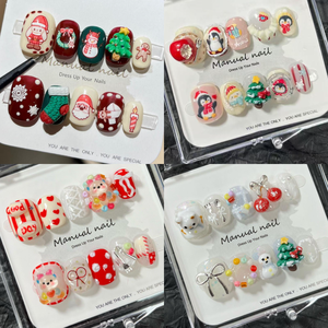 <span class=keywords><strong>Uñas</strong></span> <span class=keywords><strong>navideñas</strong></span>, 10 Uds., <span class=keywords><strong>Uñas</strong></span> postizas <span class=keywords><strong>cortas</strong></span> redondas pintadas a mano de Papá Noel, <span class=keywords><strong>uñas</strong></span> hechas a mano para dedos - Product Image 5