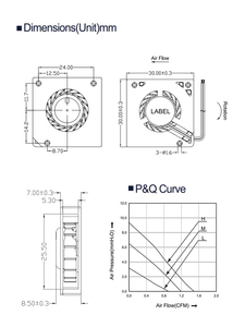 <strong>Small</strong> 3007 Mini <strong>Blower</strong> <strong>Fan</strong> <strong>DC</strong> <strong>5V</strong> Hydraulic Bearing Centrifugal 30x30x7mm Plastic Blade OEM &amp; ODM Supported - Product Image 2
