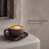 Ensemble tasse et soucoupe en céramique raffinée pour l'art du latte et le service du café, approvisionnement direct usine pour les torréfacteurs de café de spécialité