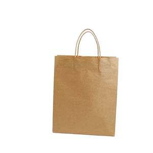 Sac en papier alimentaire personnalisé avec logo imprimé flexo, taille sur mesure, écologique, recyclable, en papier d'art, avec poignée longue - Product Image 4