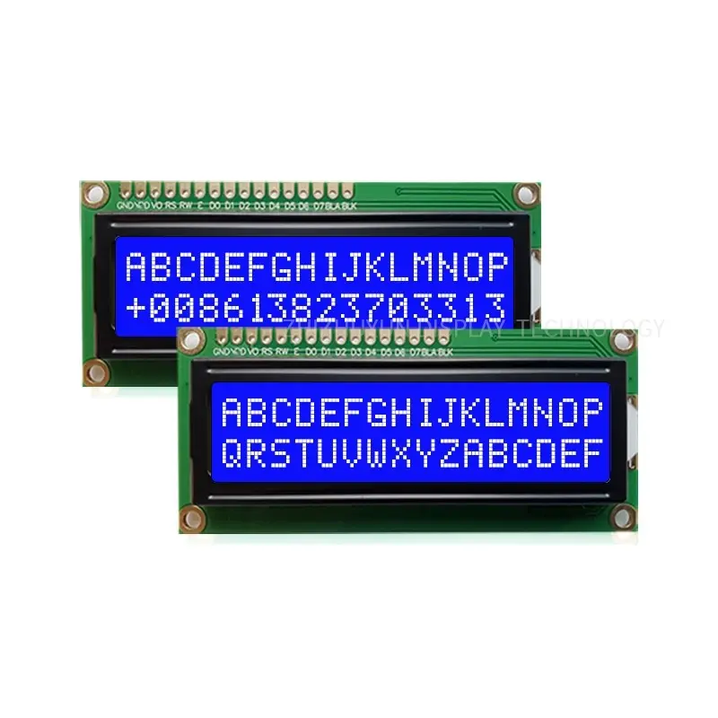 LCD1602 1602 Module Blue/Green Screen IIC/I2C 16x2 Character LCD Display Module.1602 5V Green Screen and White Code