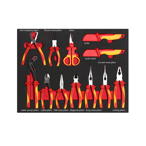 <span class=keywords><strong>12PCS</strong></span> EVA bọt khay g2020003 VDE cách điện thợ điện công cụ thiết lập cách nhiệt Kìm Bộ - Product Image 2