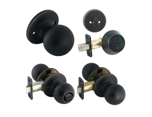 Loket <strong>Matte</strong> <strong>Black</strong> Entry Ball <strong>Door</strong> <strong>Knob</strong> Lock Set Value Pack of Stylish <strong>Door</strong> Locks Front <strong>Door</strong> Handle - Product Image 3