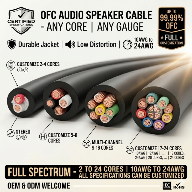 14/16 Gauge 2-8 Wires OFC Bare Copper PVC Jacket Male-Male Speaker Cable SpeakON Connector for Microphone Home Theater Audio-CE