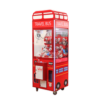 Machine à griffes de jouets pour enfants, pièces de monnaie, jeux d'intérieur en peluche, poupée pour téléphone en bois, bus de voyage, meilleure vente