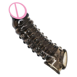 Wholesale Delayed Ejaculation Training <strong>Penis</strong> Enlargement TPE <strong>18cm</strong> Male Dildo Sleeve Condom for Men Extenders Larger - Product Image 3