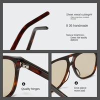 Lunettes de soleil polarisées sur mesure en acétate MOSI BC-9227, monture intégrale durable, style rétro surdimensionné écaille de tortue pour hommes et femmes