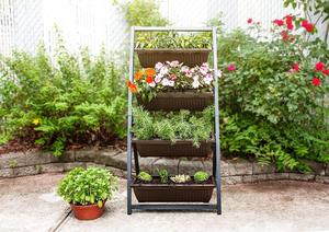Cama de jardín elevada de 6 pies para exteriores, jardinera Vertical de 4 niveles para patio trasero, Independiente - Product Image 5