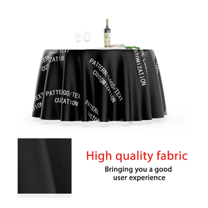 Tùy Chỉnh Vòng Polyester Khăn Trải Bàn Có Thể Giặt Tái Sử Dụng Cho Đám Cưới Họp Mặt Hoàn Hảo Bảng Bìa Với Mô Hình/Văn Bản/Logo - Product Image 6