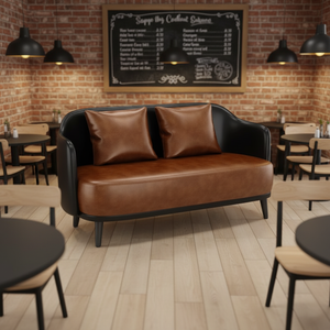 Ensemble de canapés en bois massif de luxe pour restaurant, mobilier commercial pour café, <span class=keywords><strong>bar</strong></span>, pub, salon, <span class=keywords><strong>espace</strong></span> repas - Product Image 5