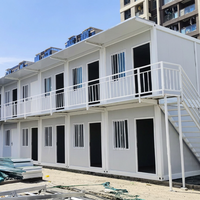 Maison conteneur pliable de 20 pieds - Logement modulaire préfabriqué, bureau pour école, villa, magasin, avec design contemporain