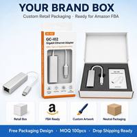 Adaptador USB C a RJ45 Gigabit de 1000Mbps, Convertidor LAN USB3.1 de Aluminio para Juegos y Oficina, Sin Retrasos, Compatible con Mac, Windows y Linux