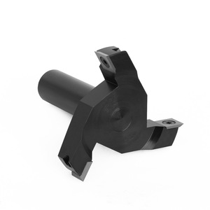 Three Blade T Shape Cutting Tool Round Shank Grooving Cutter For Woodworking Machine High Rigidity Milling Cutter - Product Image 1