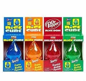 Jouet anti-stress en forme de goutte d'eau <span class=keywords><strong>rouge</strong></span>, orange, verte, bleue, en TPE, modèle Needohs Dr Pepper Dream Drop Squishy, livraison US en 3-7 jours, produit très demandé - Product Image 1