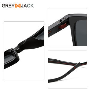 Lunettes de soleil polarisées Greyjack pour hommes, monture noire en PC, verres TAC UV400, lunettes de sport et de conduite - Product Image 5