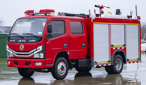 Camion de pompiers Dongfeng à double rangée de sièges, secours d'urgence, 4x2, réservoir d'eau, adapté à la lutte contre l'incendie dans les rues étroites - Product Image 3