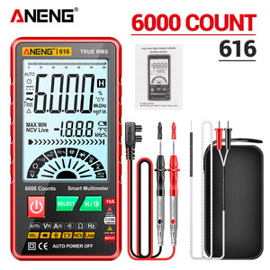 Multímetro Digital Portátil ANENG 616, Pantalla Grande con Retroiluminación, Inteligente, 6000 Cuentas, CA/CC, para Herramientas, 1 Año de Garantía, 600V - Product Image 6