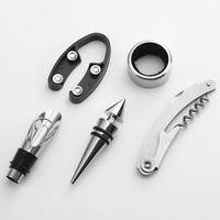 Ensemble d'ouvre-bouteilles en forme de bouteille, ensemble de 5 ouvre-bouteilles, ouvre-bouteille pour cadeau de mariage, ouvre-bouteille pour cadeau pour les amateurs de vin