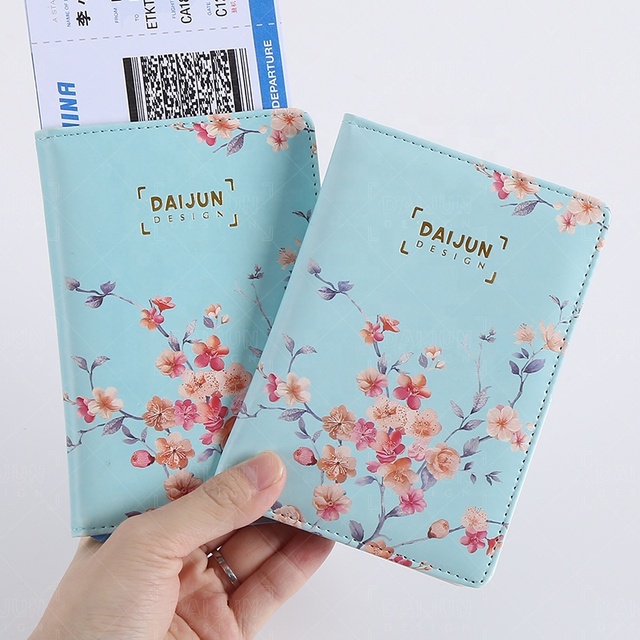 2024 Custom Personalized Organizer Sublimation Passport Cover Travel Wallet Rfid Pu Leather Passport Holder