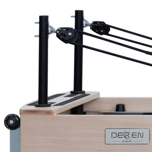 Reformer de Pilates pliable à glissement silencieux et fluide, en bois d'érable naturel, pour la pratique du yoga et du Pilates à domicile - Product Image 2