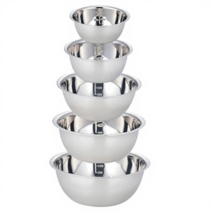 ชุดชามผสมสแตนเลสสตีลขัดเงา ดีไซน์ทันสมัย เป็นมิตรกับสิ่งแวดล้อม สำหรับเตรียมอาหาร ซ้อนเก็บได้ ใช้งานง่าย เหมาะสำหรับใช้ในบ้าน - Product Image 3