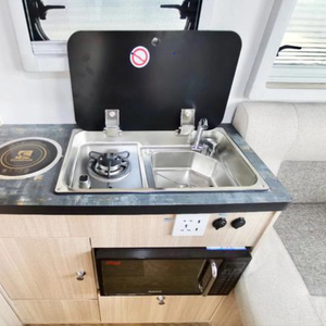 Gran oferta, estufa de Gas RV, estufa de Gas para <span class=keywords><strong>autocaravana</strong></span> integrada, estufas portátiles para acampar con cubierta de vidrio templado en Stock - Product Image 2