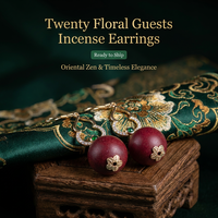 Boucles d'oreilles pendantes en forme de gourde porte-bonheur chinoise, charme Feng Shui, faites à la main, cadeau traditionnel porte-bonheur, OEM/ODM