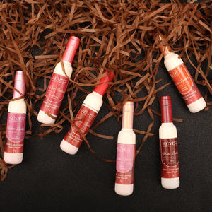 ALIVER Fabricant Vente en gros Lot de 6 Rouge à lèvres de luxe très brillant Tubes de mini bouteilles de vin blanc rouge imperméables Brillant à lèvres (<span class=keywords><strong>Old1</strong></span>) - Product Image 5