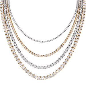 Lustre Design Lab Grown Diamond Tennis <span class=keywords><strong>Chain</strong></span> Collier Bracelet CVD IGI Certifié Vvs Iced Out 925 Silver Diamond <span class=keywords><strong>Chain</strong></span> - Product Image 5