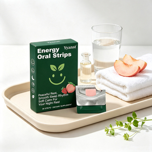 Tiras Orales Energéticas con Sabor a Durazno y Fresa OEM, 30 Unidades, Ritmo de Sueño Tranquilo, Disolución Rápida, Suplemento Dietético para Vitalidad Diurna - Product Image 3