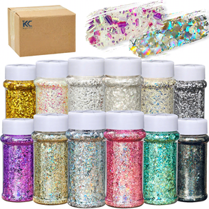 Livraison gratuite, 12 pièces, paillettes épaisses de 2 oz pour les ongles, le visage, les gobelets, les boules à <span class=keywords><strong>neige</strong></span>, paillettes cosmétiques 5D pour chats - Product Image 3