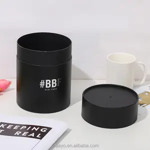 Tube cylindrique en papier noir avec Logo, taille personnalisée, Logo, Essence, déodorant, ensemble de cosmétiques, emballage, 10 pièces