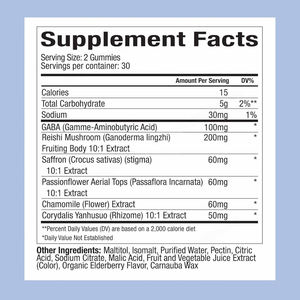 Integratore di Gommose ai Funghi OEM con Reishi, <span class=keywords><strong>Corydalis</strong></span>, Zafferano, Fiori della Passione, GABA, Camomilla per Calma, Riposo e Supporto dell'Umore - Product Image 2