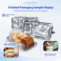 Machine de scellage thermique pour barquettes alimentaires en acier inoxydable, personnalisable, flexible, pour emballages de boulangerie, petites productions, avec écran tactile
