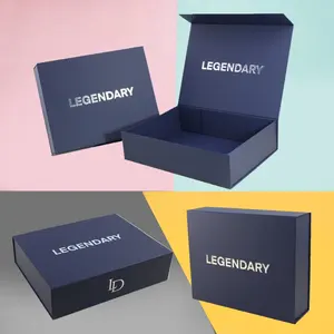 Eco-Friendly Custom Shoe Gift Box Foldable Magnetic Closure with Logo Made from Cardboard and Foil for Clothing Packaging