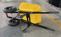 Chariot à roulettes en acier inoxydable robuste à deux roues 7CBF avec roue anti-crevaison pour le stockage industriel de l'OEM
