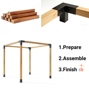 Custom <strong>Pergola</strong> Brackets <strong>Metal</strong> 3way Base Connector Outdoor Steel Pavilion Bracket Waterproof Outdoor Roof Garden <strong>Pergola</strong> Bracket - Product Image 4